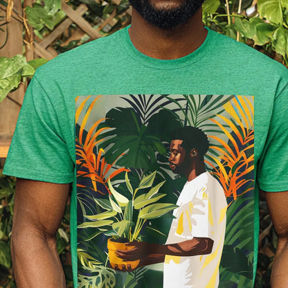 Plant Care T-Shirt - Afrocentric Art by The Trini Gee