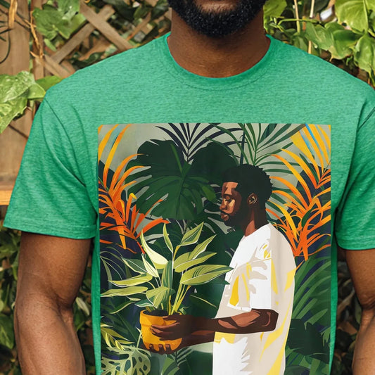 Plant Care T-Shirt - Afrocentric Art by The Trini Gee