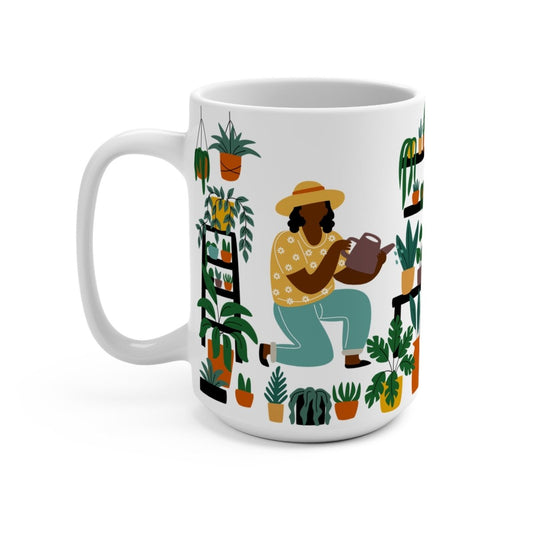 Plant Lady Mug - Afrocentric Art by The Trini Gee