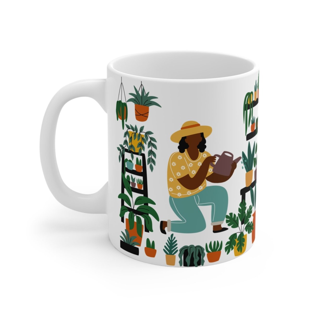 Plant Lady Mug - Afrocentric Art by The Trini Gee