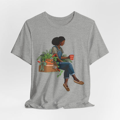 Plant Lady Shirt - Afrocentric Art by The Trini Gee