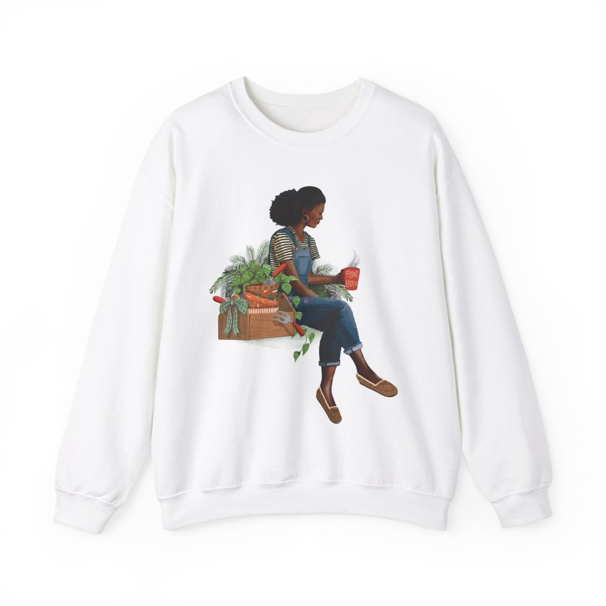 Plant Lady Sweatshirt - Afrocentric Art by The Trini Gee