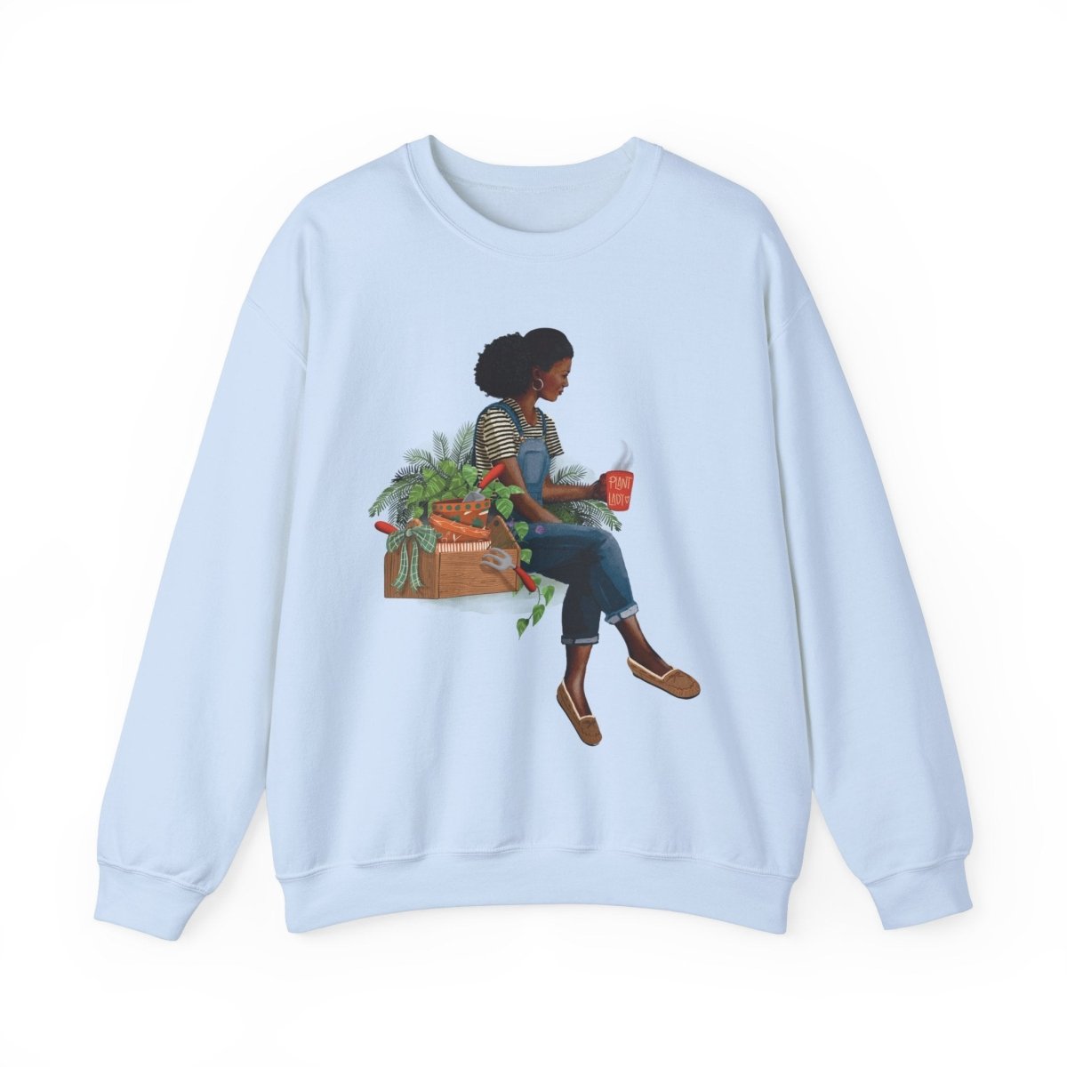 Plant Lady Sweatshirt - Afrocentric Art by The Trini Gee