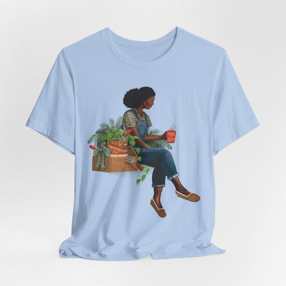 Plant Lady T-Shirt - Afrocentric Art by The Trini Gee