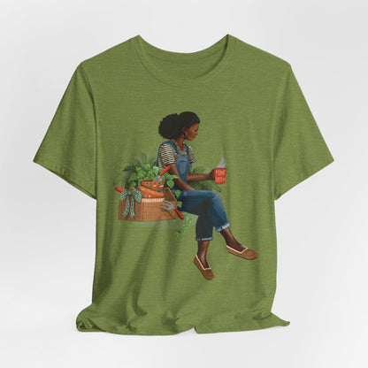 Plant Lady T-Shirt - Afrocentric Art by The Trini Gee