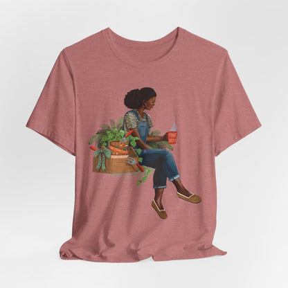 Plant Lady T-Shirt - Afrocentric Art by The Trini Gee