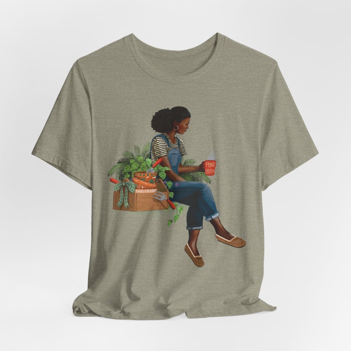 Plant Lady T-Shirt - Afrocentric Art by The Trini Gee