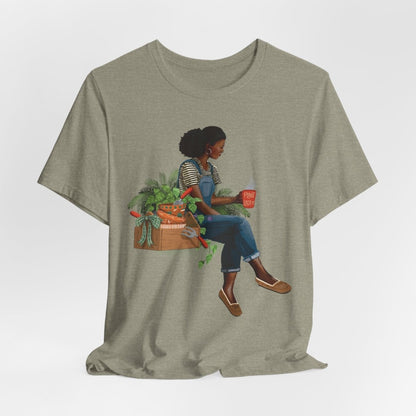 Plant Lady T-Shirt - Afrocentric Art by The Trini Gee