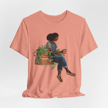 Plant Lady T-Shirt - Afrocentric Art by The Trini Gee