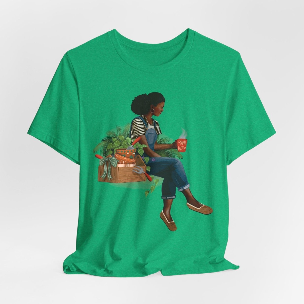 Plant Lady T-Shirt - Afrocentric Art by The Trini Gee