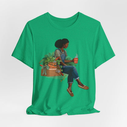 Plant Lady T-Shirt - Afrocentric Art by The Trini Gee
