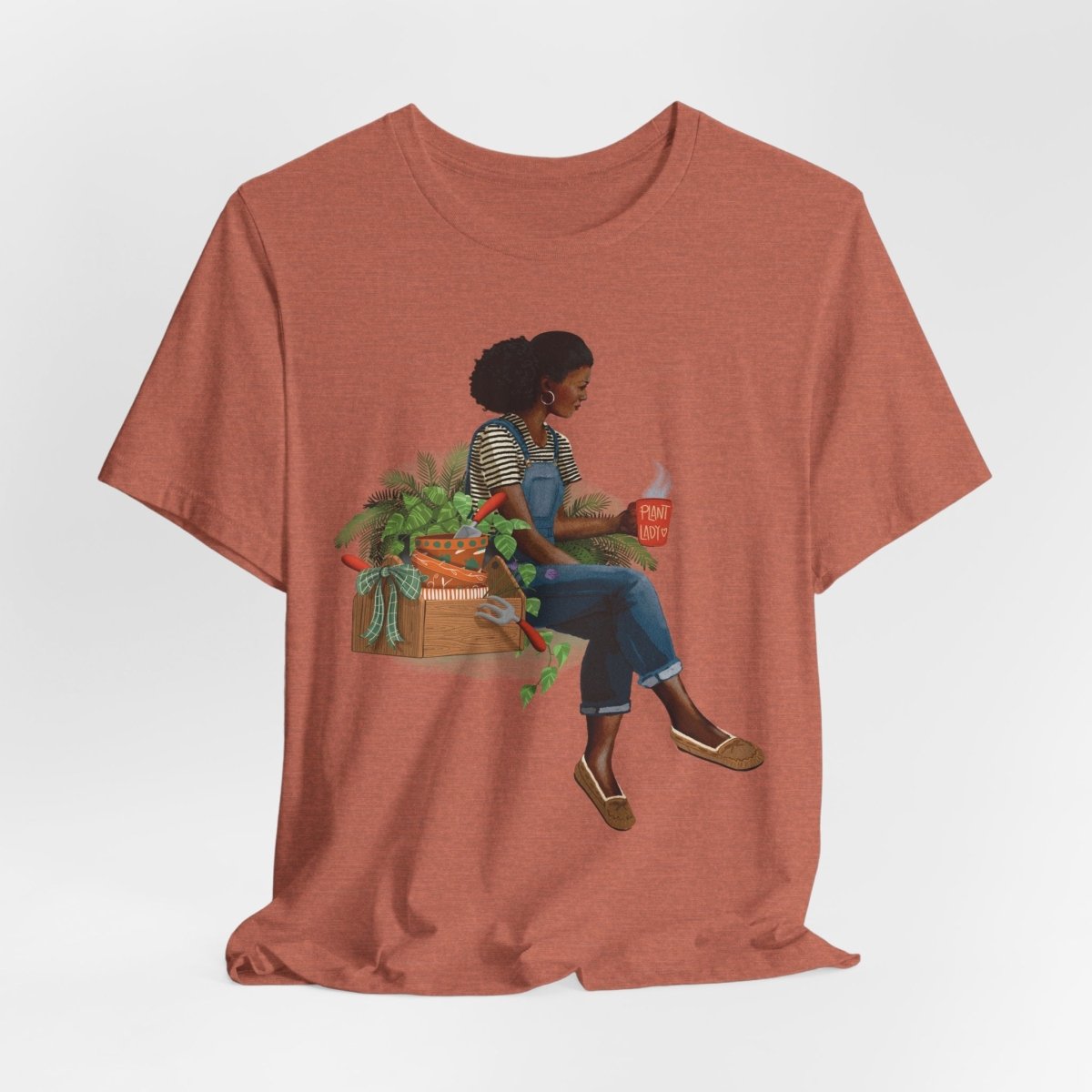 Plant Lady T-Shirt - Afrocentric Art by The Trini Gee