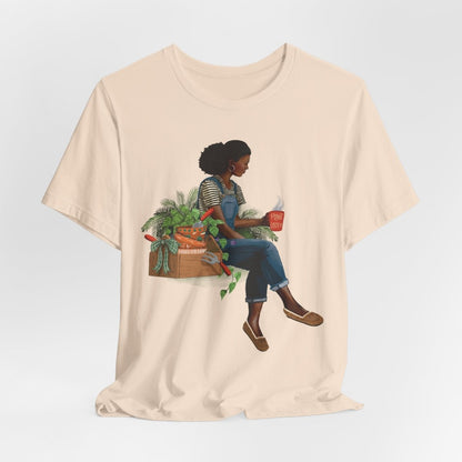 Plant Lady T-Shirt - Afrocentric Art by The Trini Gee