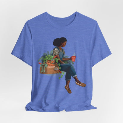 Plant Lady T-Shirt - Afrocentric Art by The Trini Gee