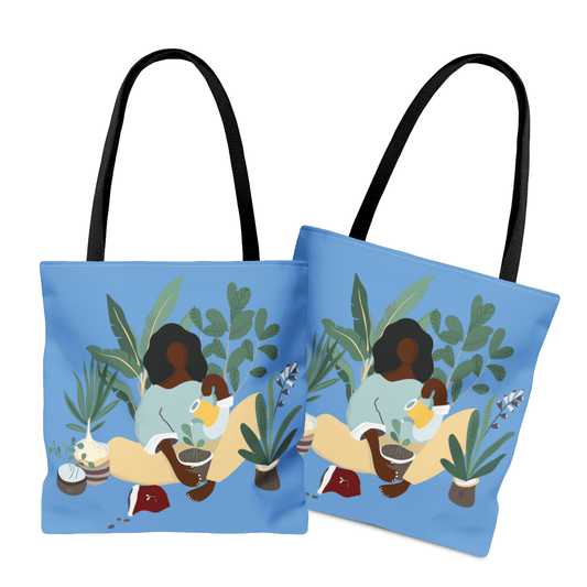 Plant Mama Tote Bag - Afrocentric Art by The Trini Gee