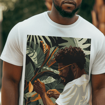 Plant Man Shirt - Afrocentric Art by The Trini Gee