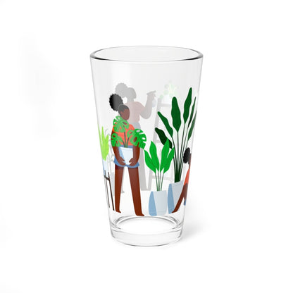 Plant Mom 16oz Glass - Afrocentric Art by The Trini Gee