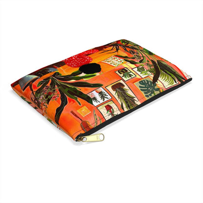 Plant Room Accessory Pouch - Afrocentric Art by The Trini Gee