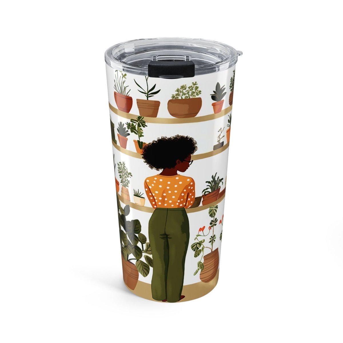 Plant Study Tumbler - Afrocentric Art by The Trini Gee