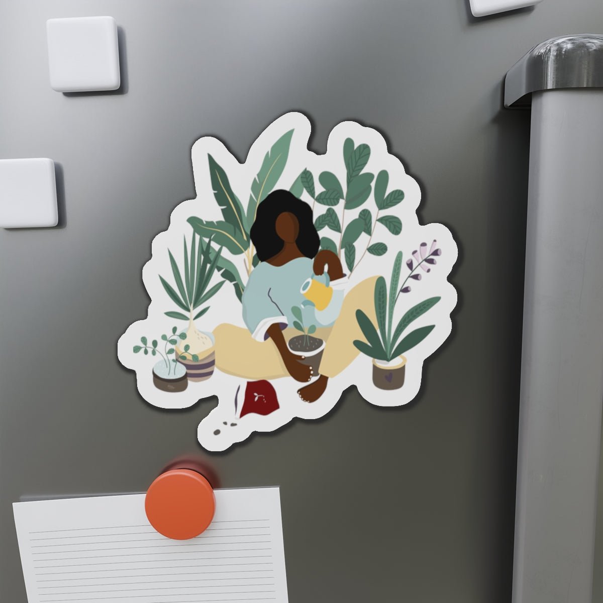 Plant Woman Die - Cut Magnet - Afrocentric Art by The Trini Gee