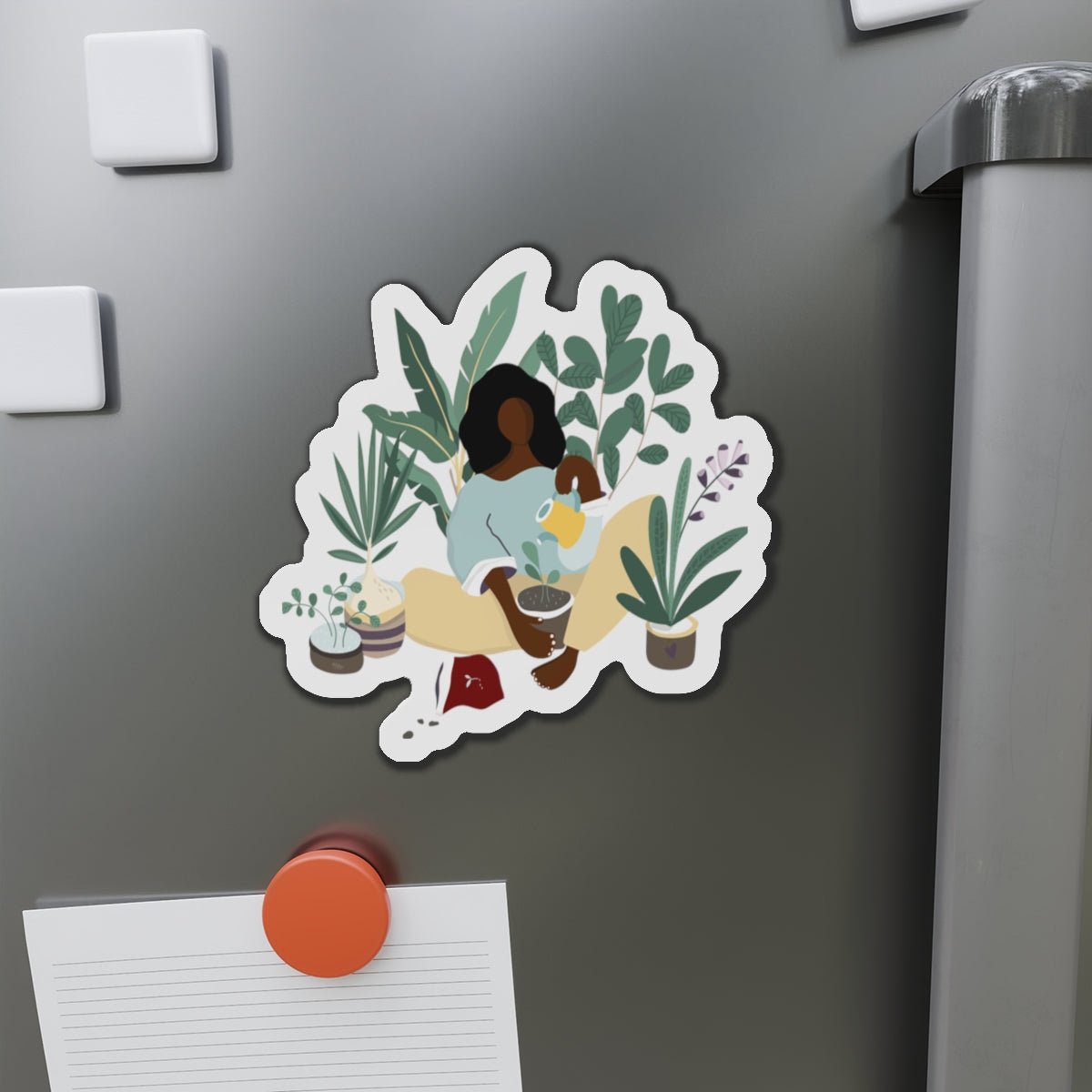 Plant Woman Die - Cut Magnet - Afrocentric Art by The Trini Gee
