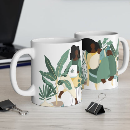 Plant Women Mug - Afrocentric Art by The Trini Gee