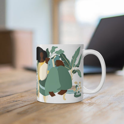 Plant Women Mug - Afrocentric Art by The Trini Gee