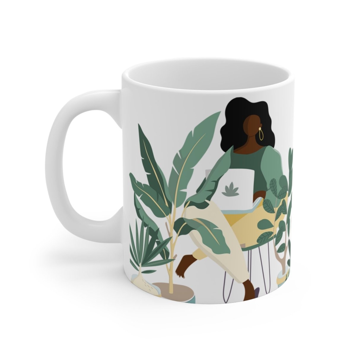Plant Women Mug - Afrocentric Art by The Trini Gee