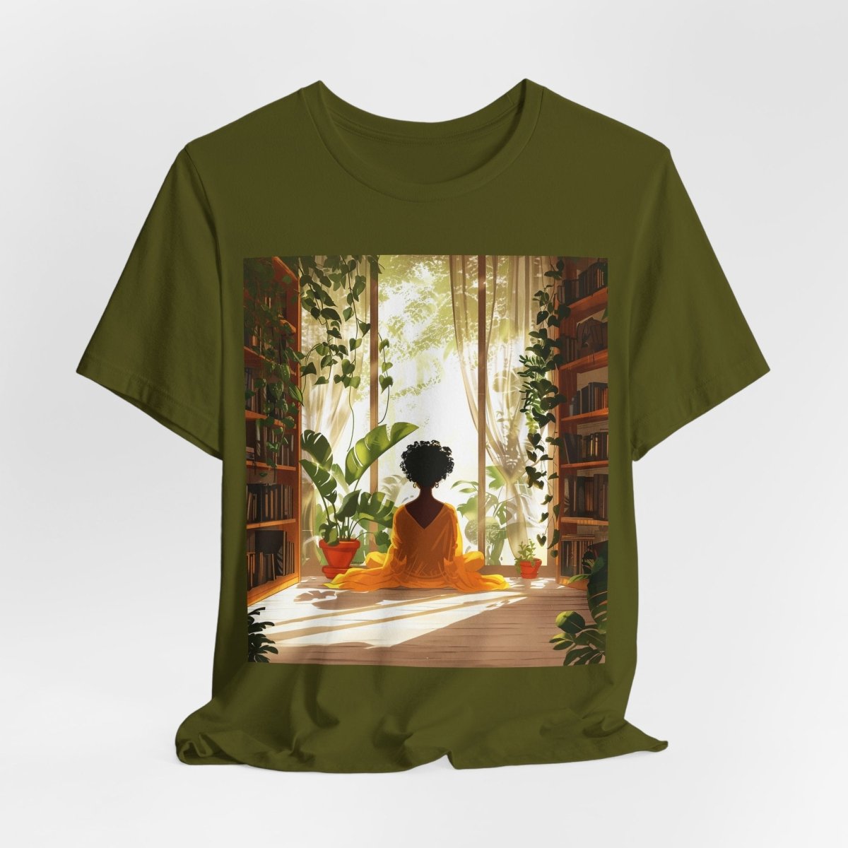 Plants Books Window Shirt - Afrocentric Art by The Trini Gee