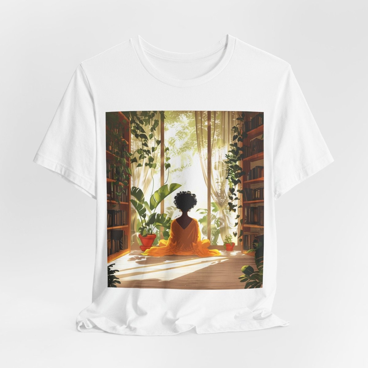 Plants Books Window Shirt - Afrocentric Art by The Trini Gee