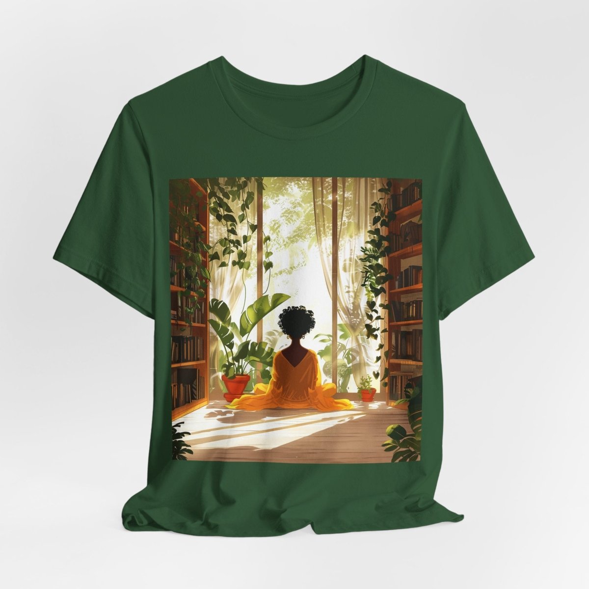 Plants Books Window Shirt - Afrocentric Art by The Trini Gee