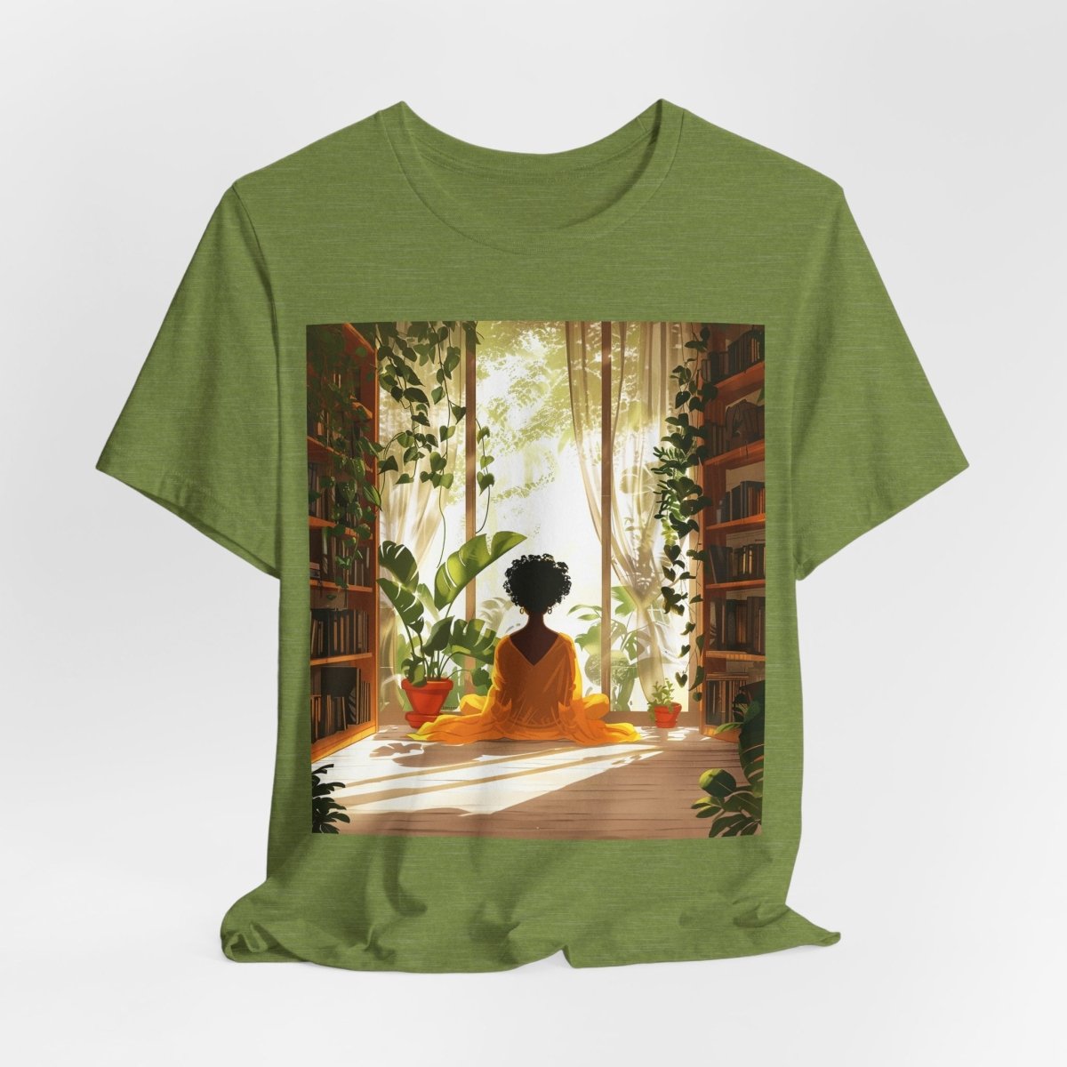 Plants Books Window Shirt - Afrocentric Art by The Trini Gee