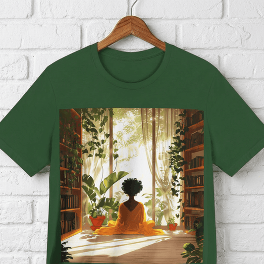 Plants Books Window Shirt - Afrocentric Art by The Trini Gee