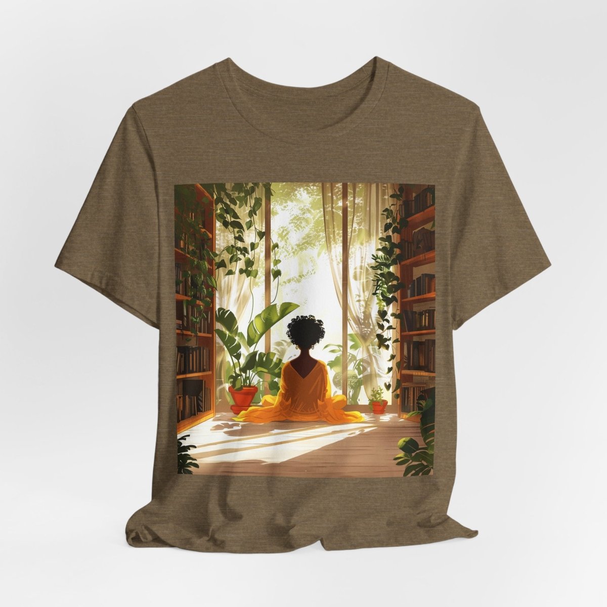 Plants Books Window Shirt - Afrocentric Art by The Trini Gee