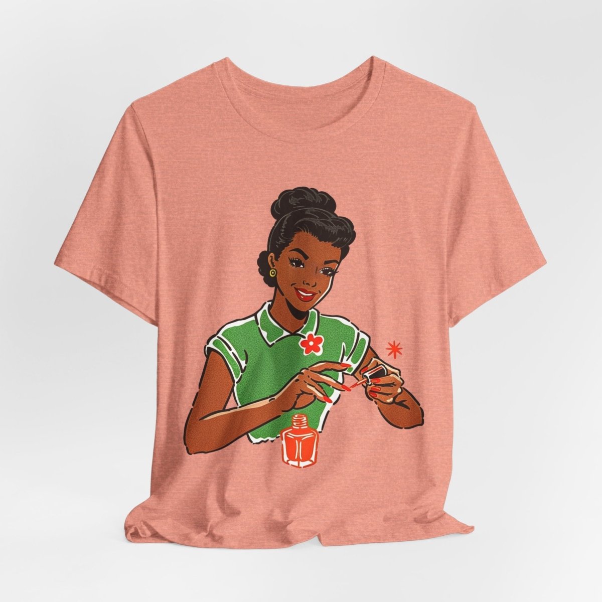 Polishing Nails Shirt - Afrocentric Art by The Trini Gee