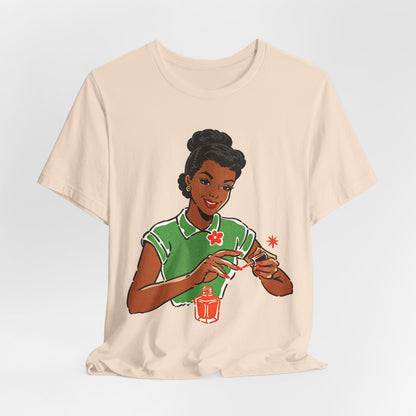 Polishing Nails Shirt - Afrocentric Art by The Trini Gee