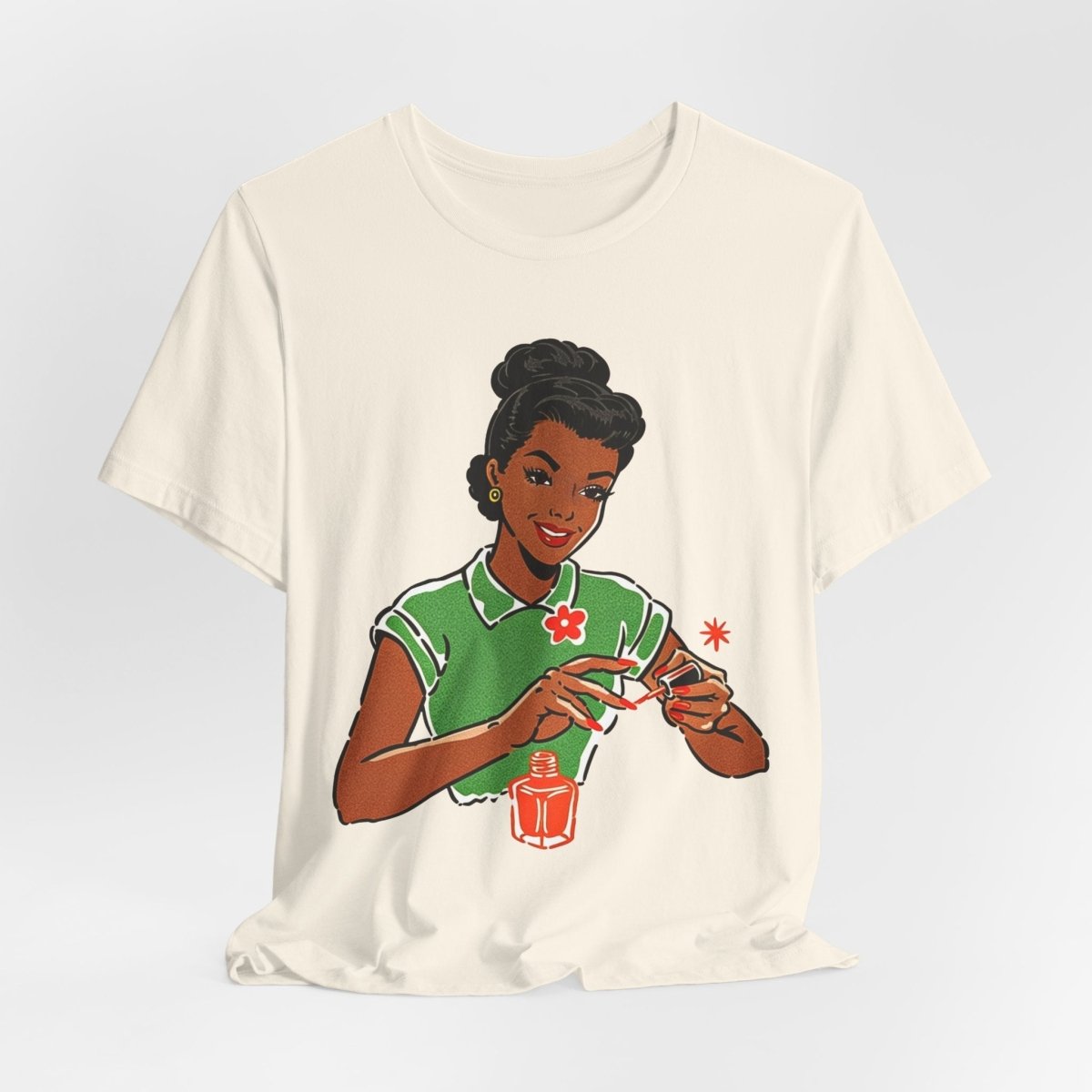 Polishing Nails Shirt - Afrocentric Art by The Trini Gee