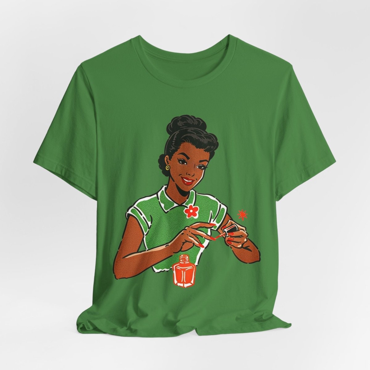 Polishing Nails Shirt - Afrocentric Art by The Trini Gee