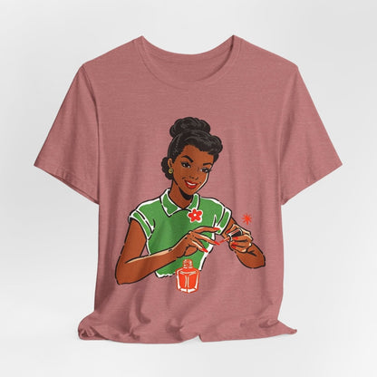 Polishing Nails Shirt - Afrocentric Art by The Trini Gee