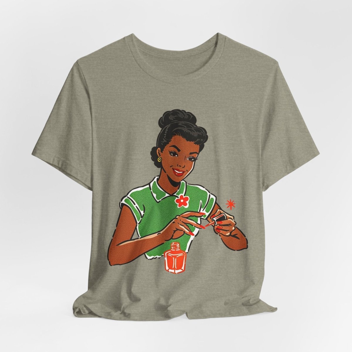 Polishing Nails Shirt - Afrocentric Art by The Trini Gee