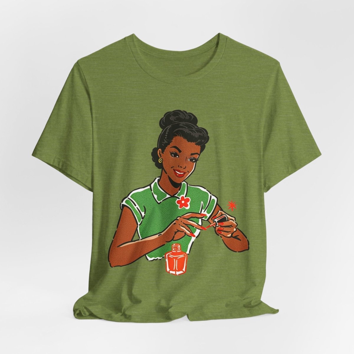 Polishing Nails Shirt - Afrocentric Art by The Trini Gee