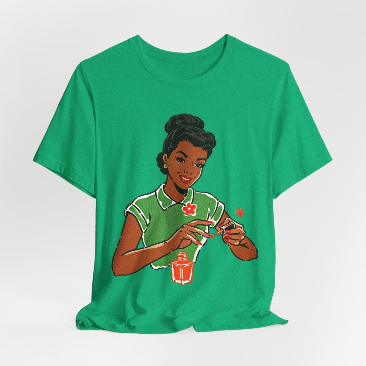 Polishing Nails Shirt - Afrocentric Art by The Trini Gee