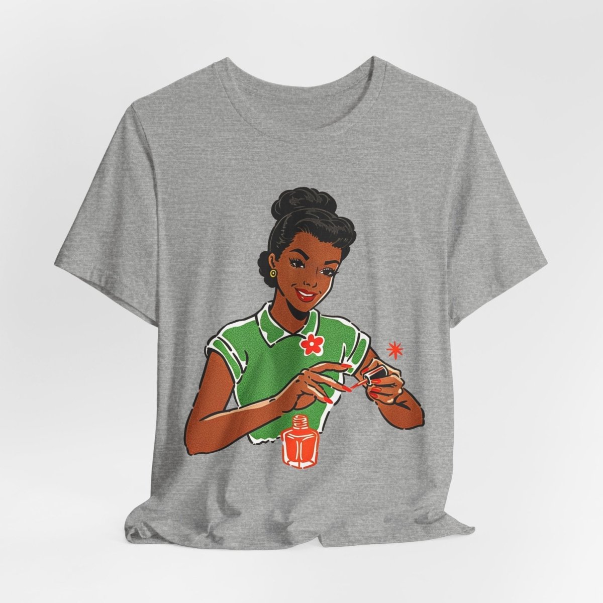 Polishing Nails Shirt - Afrocentric Art by The Trini Gee