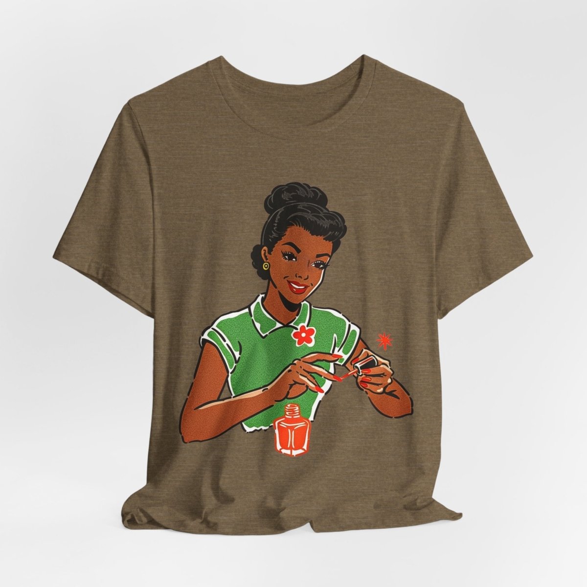 Polishing Nails Shirt - Afrocentric Art by The Trini Gee