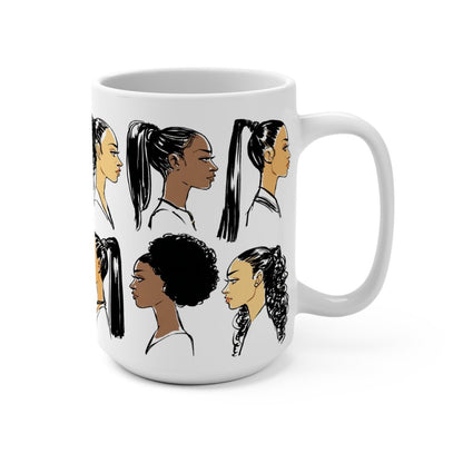 Ponytail Profile Mug - Afrocentric Art by The Trini Gee