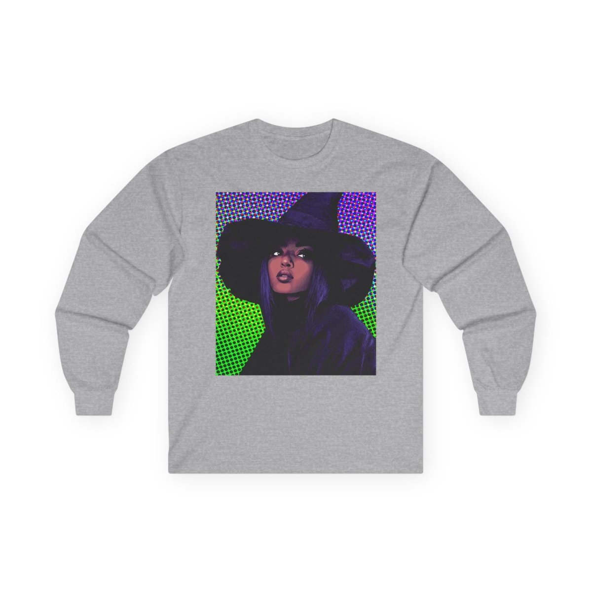 Pop Witch Long Sleeve Shirt - Afrocentric Art by The Trini Gee