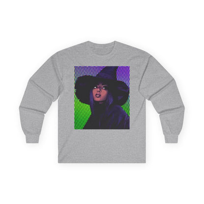 Pop Witch Long Sleeve Shirt - Afrocentric Art by The Trini Gee