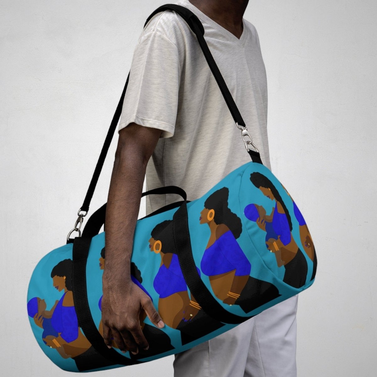 Pregnancy Blue Duffel Bag - The Trini Gee