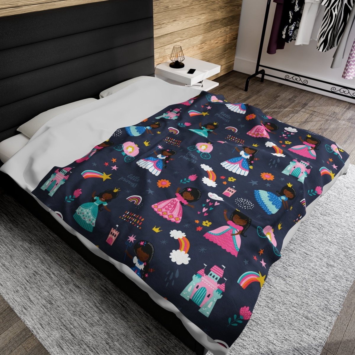 Princess Fairy Tales Blanket - Afrocentric Art by The Trini Gee
