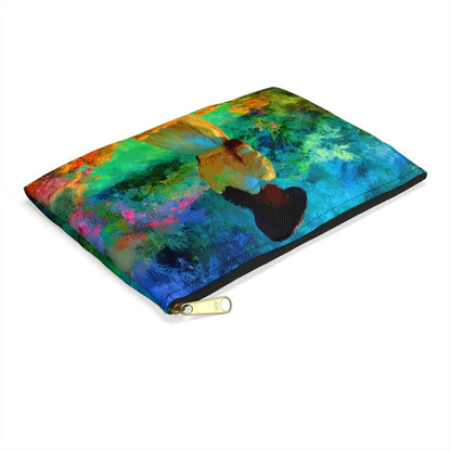 Psychedelic Garden Accessory Pouch - Afrocentric Art by The Trini Gee